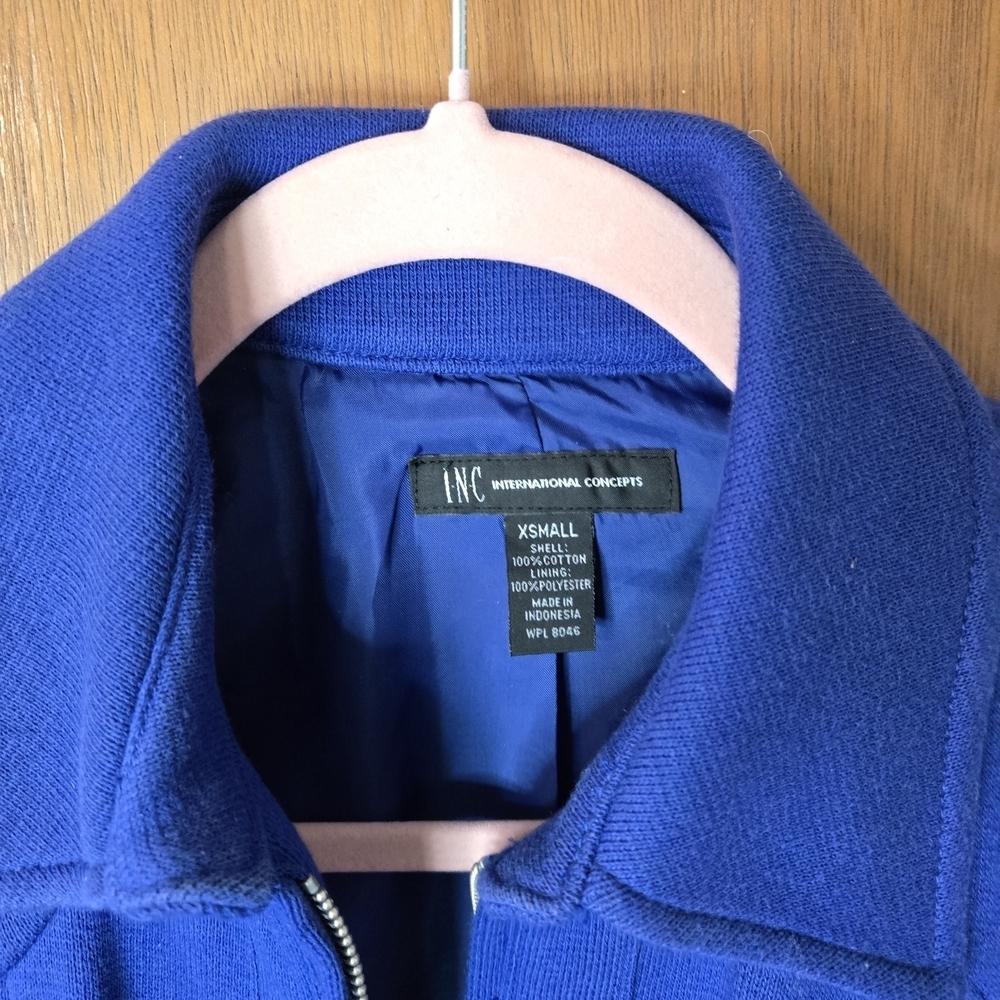 INC International Concepts Royal Blue Trench Coat Size XS. - Picture 5 of 6